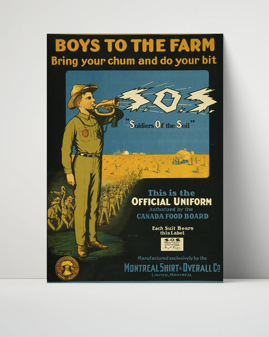 Vintage War Poster Unframed- Canadian Patriotic Fund