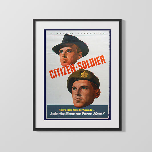 Vintage War Poster - Canadian Army - Citizen-Soldier Reserve Call