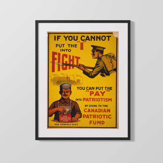 Vintage War Poster - Canadian Patriotic Fund