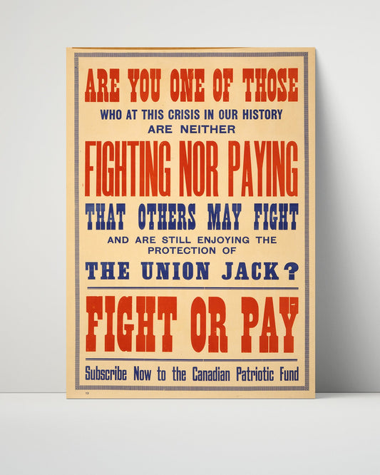 Vintage War Poster Unframed- Canadian Victory Bonds - Save While You Serve