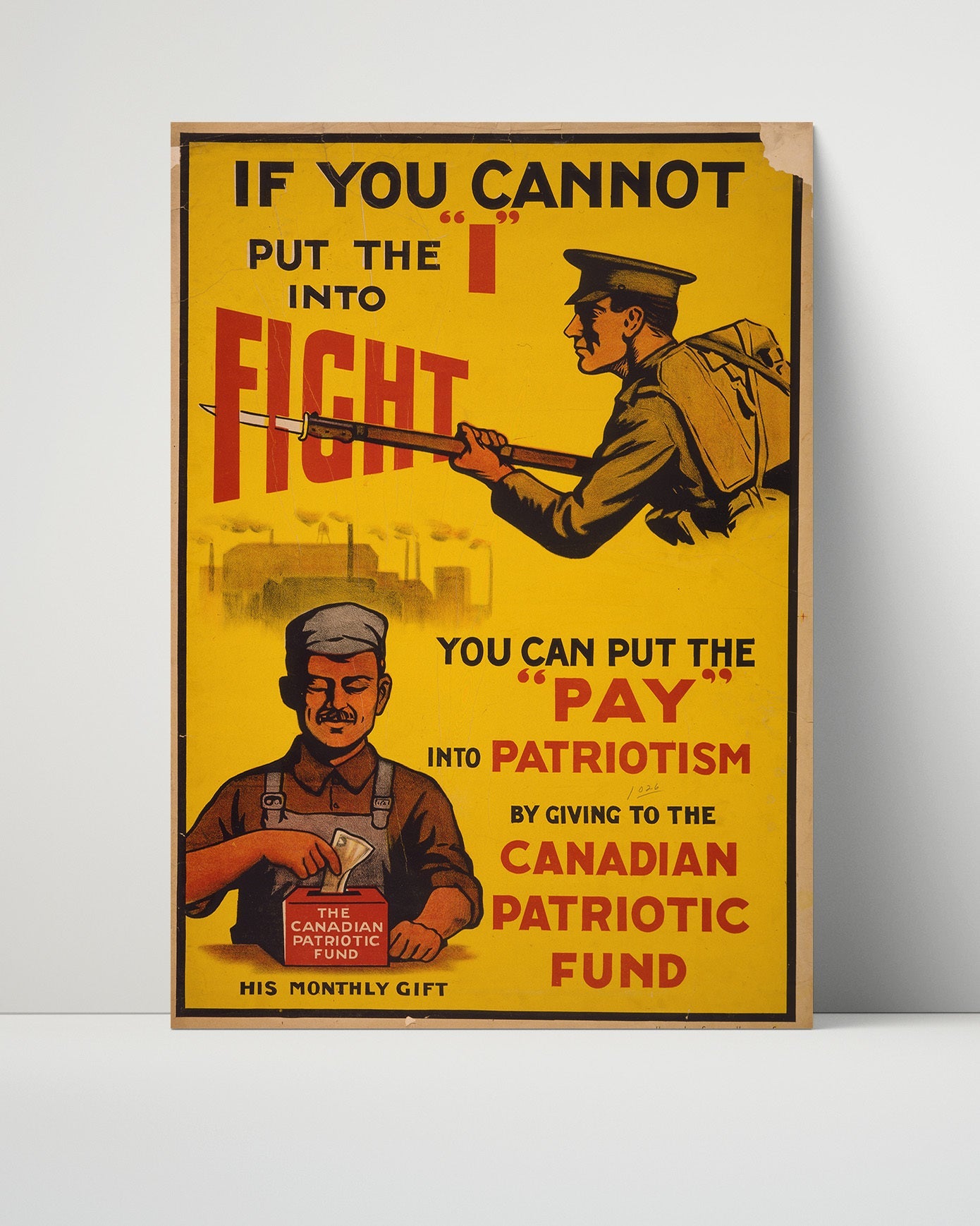 Vintage War Poster Unframed- Can All You Can