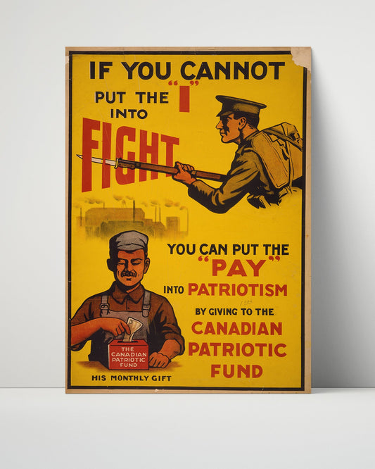 Vintage War Poster Unframed- Can All You Can
