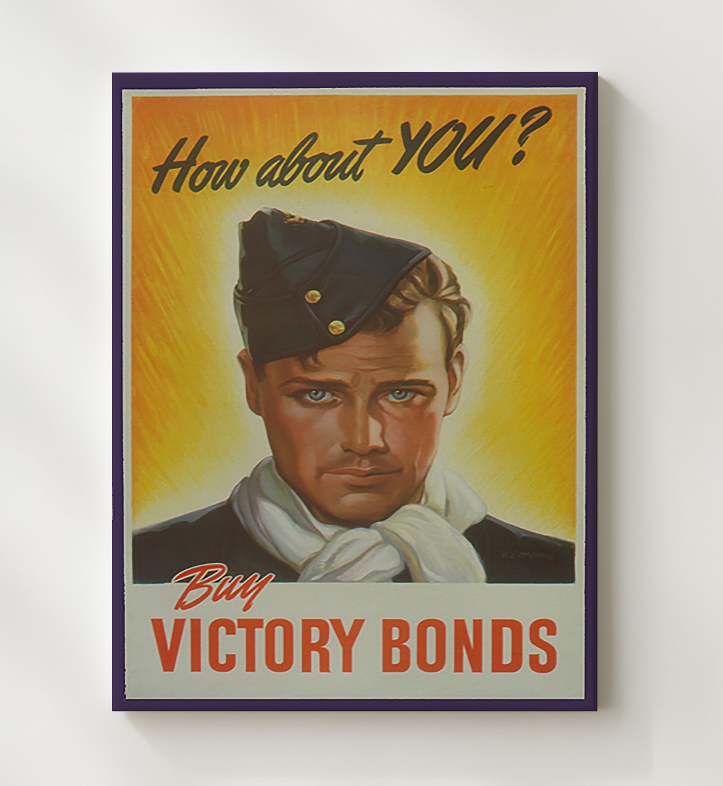 Canadian Victory Bonds - Save While You Serve war poster wall art 20x24 Canvas