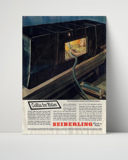 Vintage War Poster Unframed- Coffin for Hitler