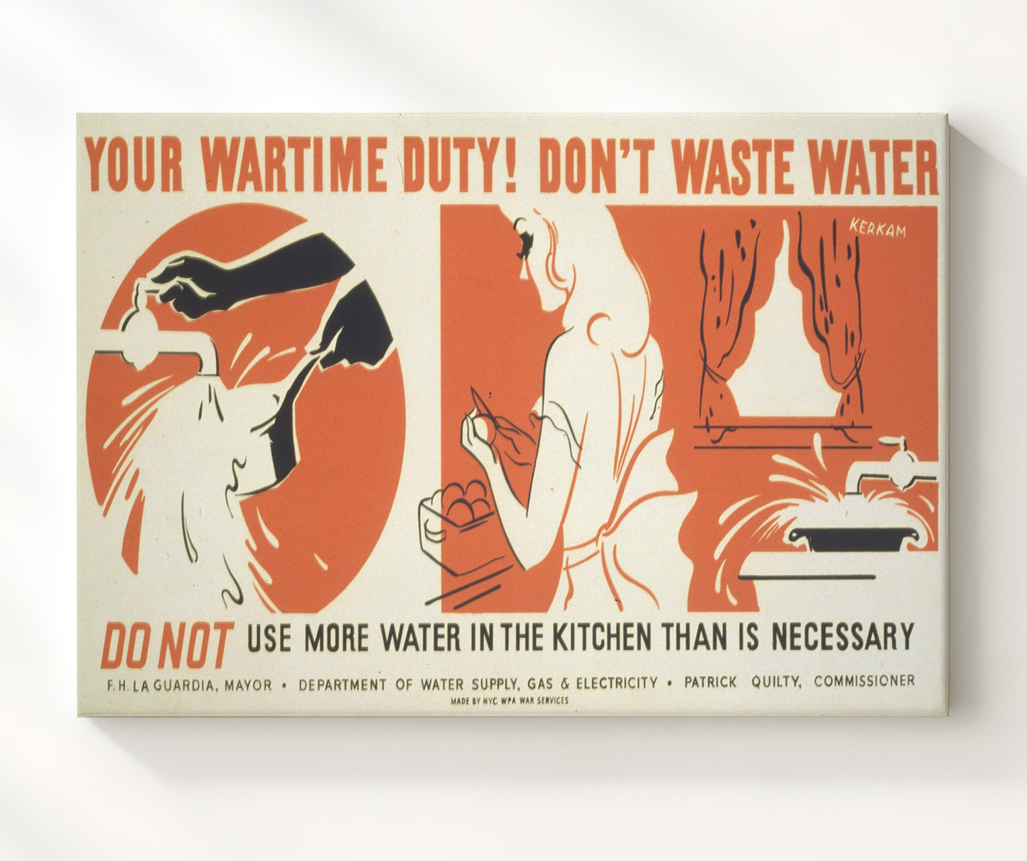 Do Your Duty - Drips of War war poster wall art 20x24 Canvas