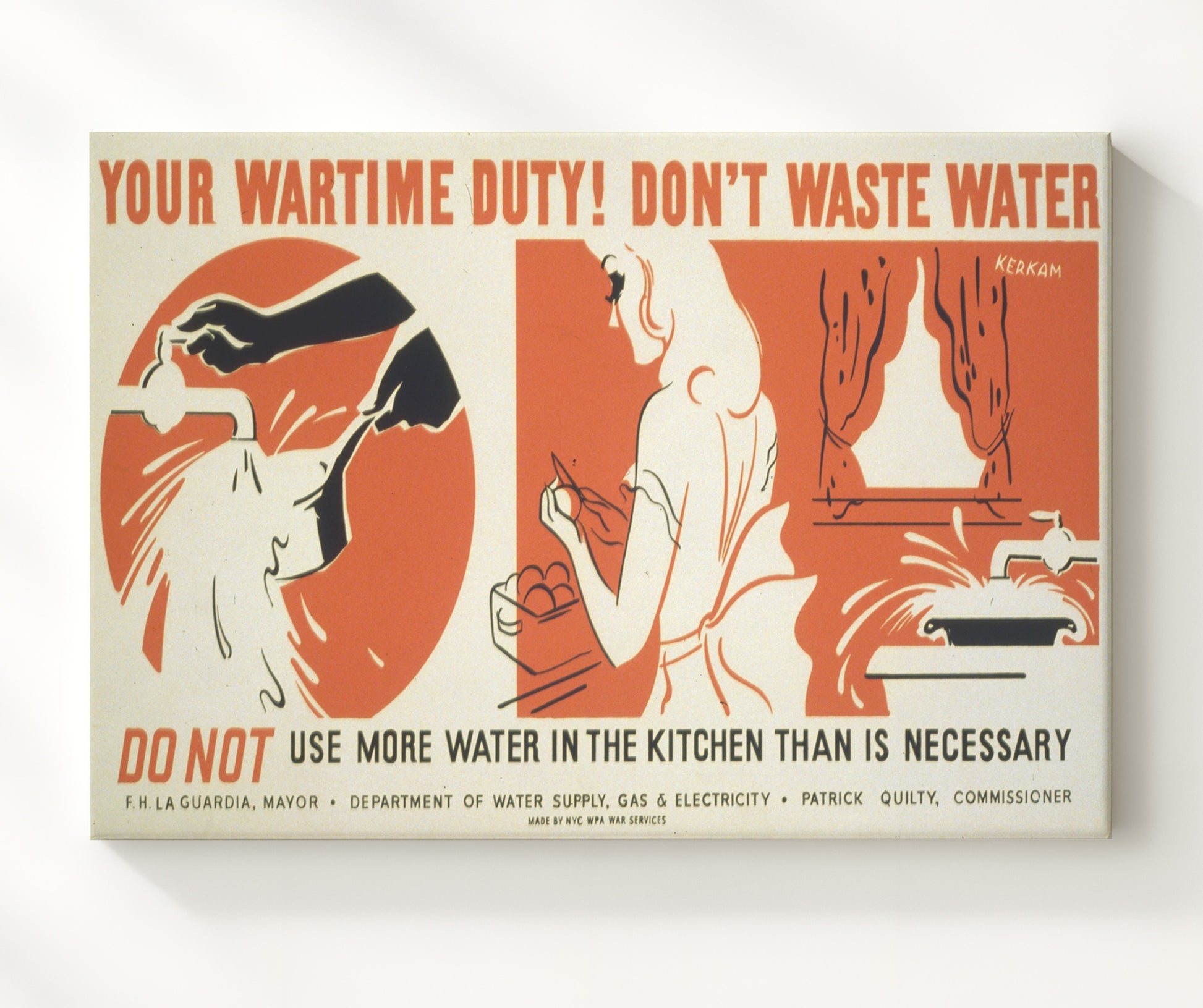 Do Your Duty - Drips of War war poster wall art 20x24 Canvas