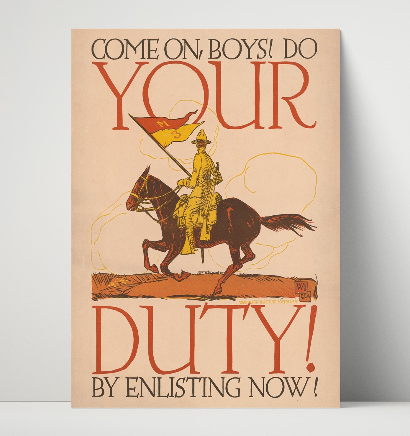 Do Your Duty - Saddle Up war poster wall art 16x20 Unframed Print