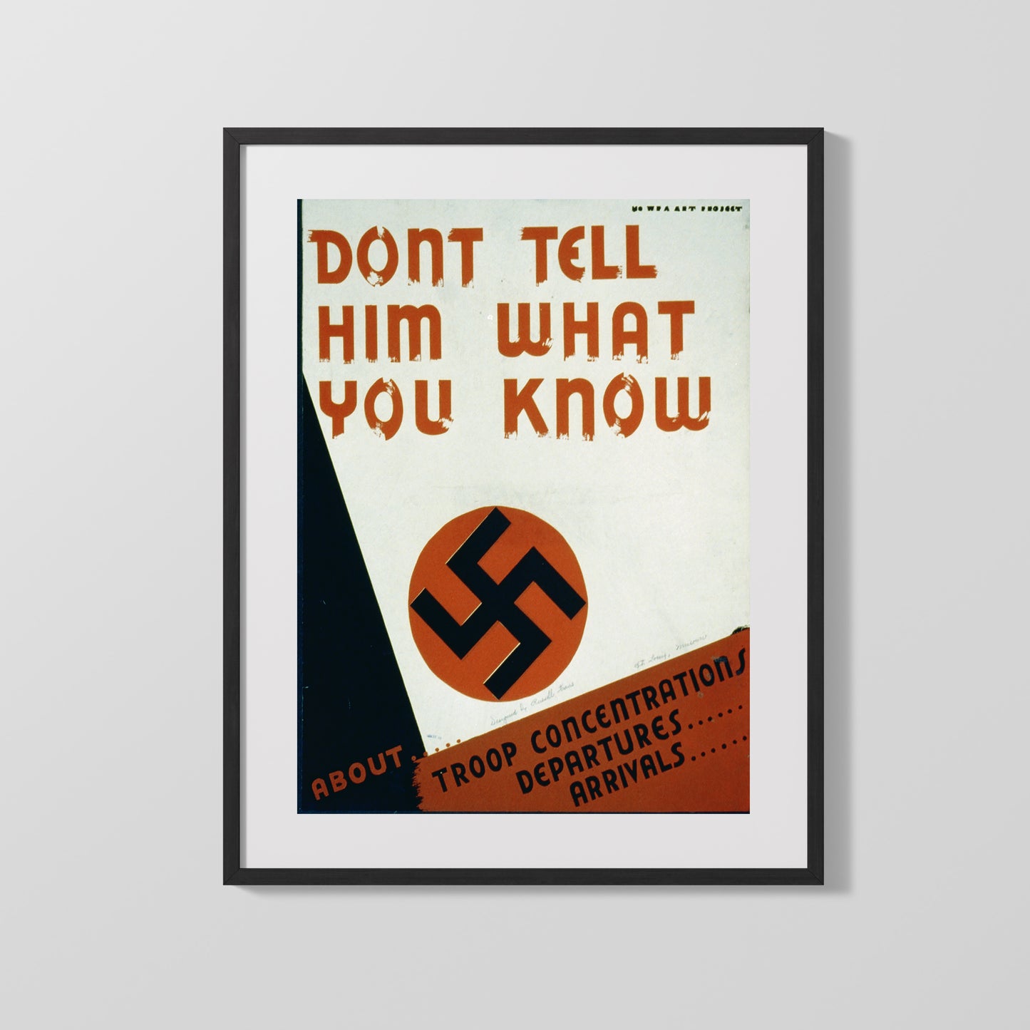 Vintage War Poster - Dont Tell Him What You Know