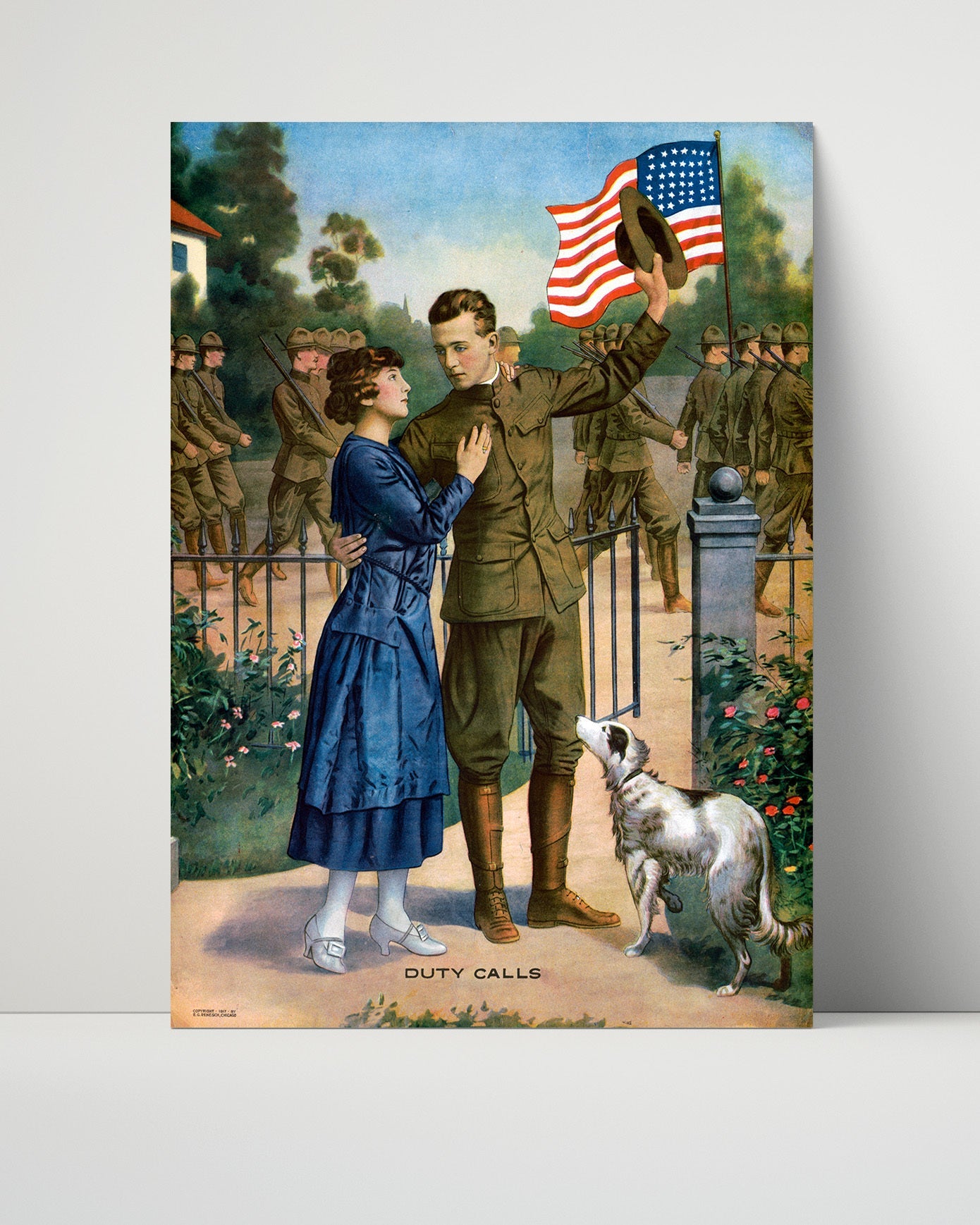 Vintage War Poster Unframed- Duty Calls WWI