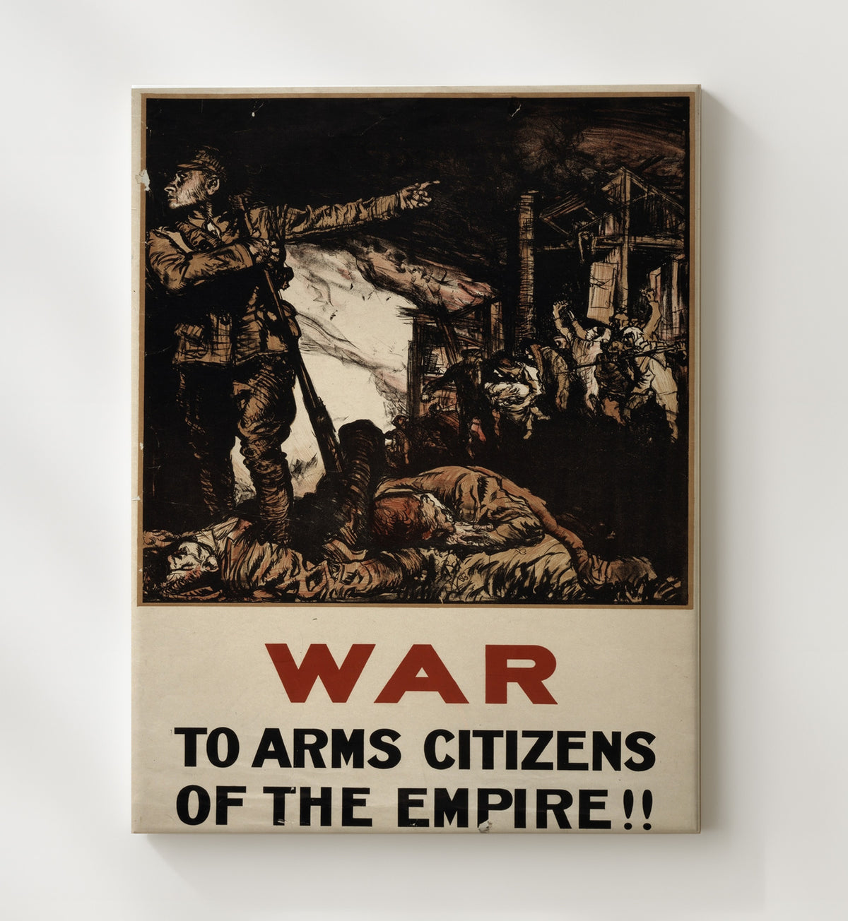 Empire Call - Rally Up vintage war poster canvas wall art 20x24 Canvas