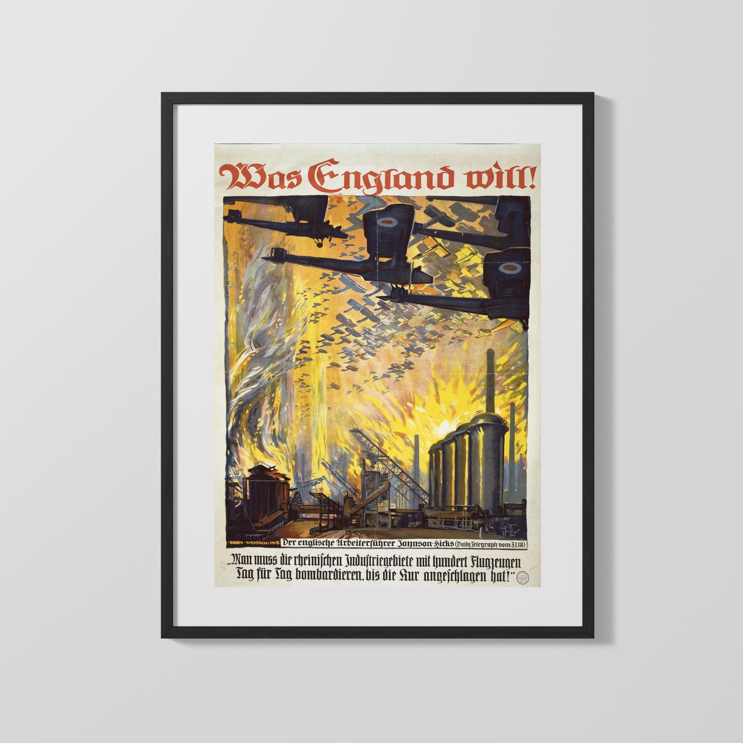 Vintage War Poster - England Will - Firestorm