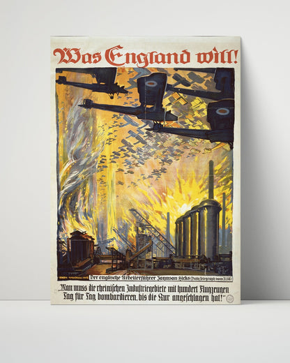 Vintage War Poster Unframed- England Will - Firestorm
