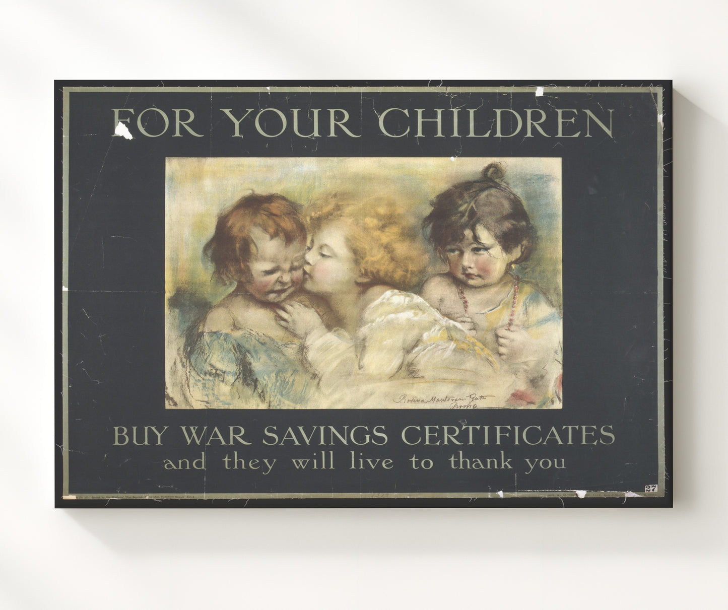 For Children - Future Thanks You war poster wall art 20x24 Canvas