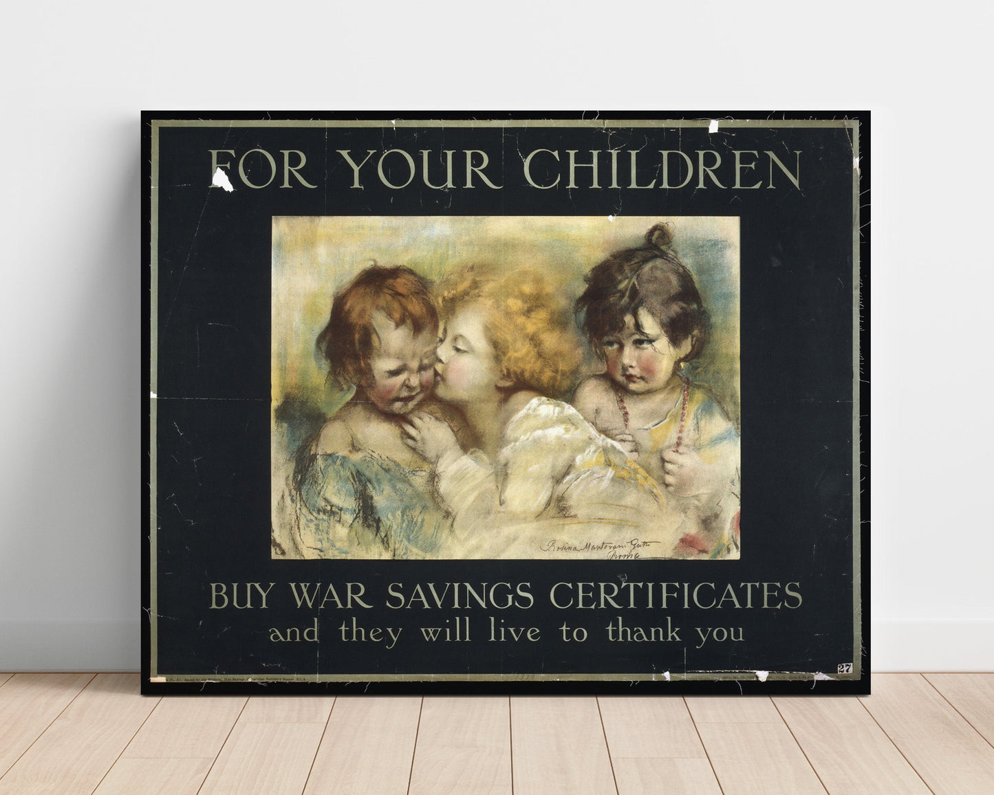 Vintage War Poster Unframed- For Children - Future Thanks You