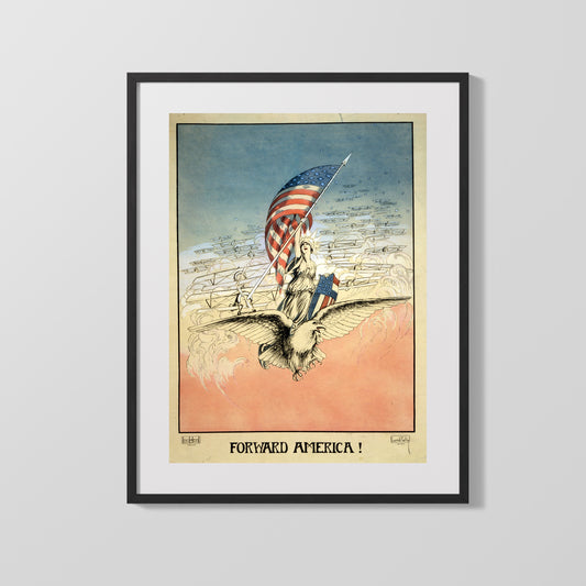 Vintage War Poster - Forward America WWI