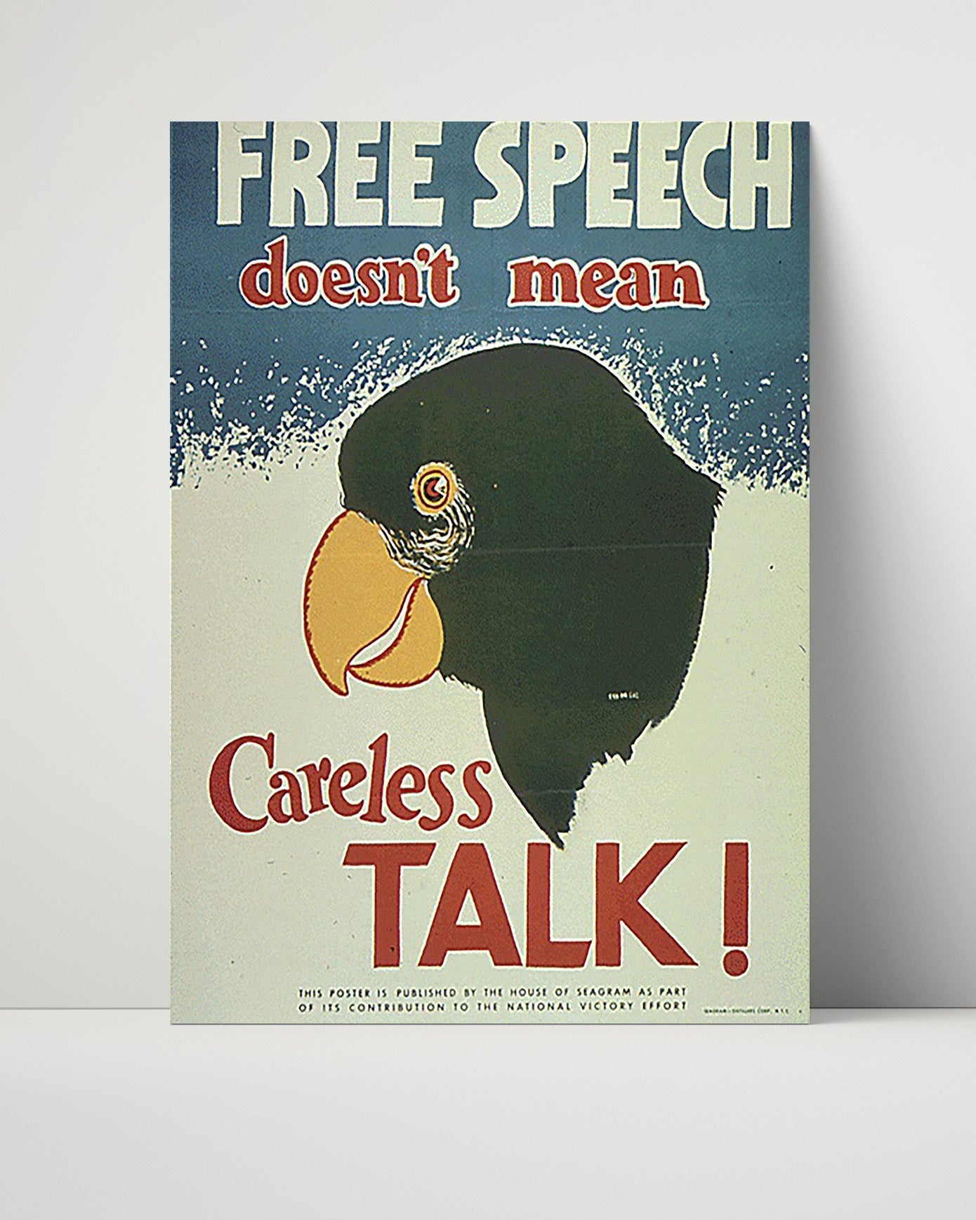 Vintage War Poster Unframed- Free Milk for France