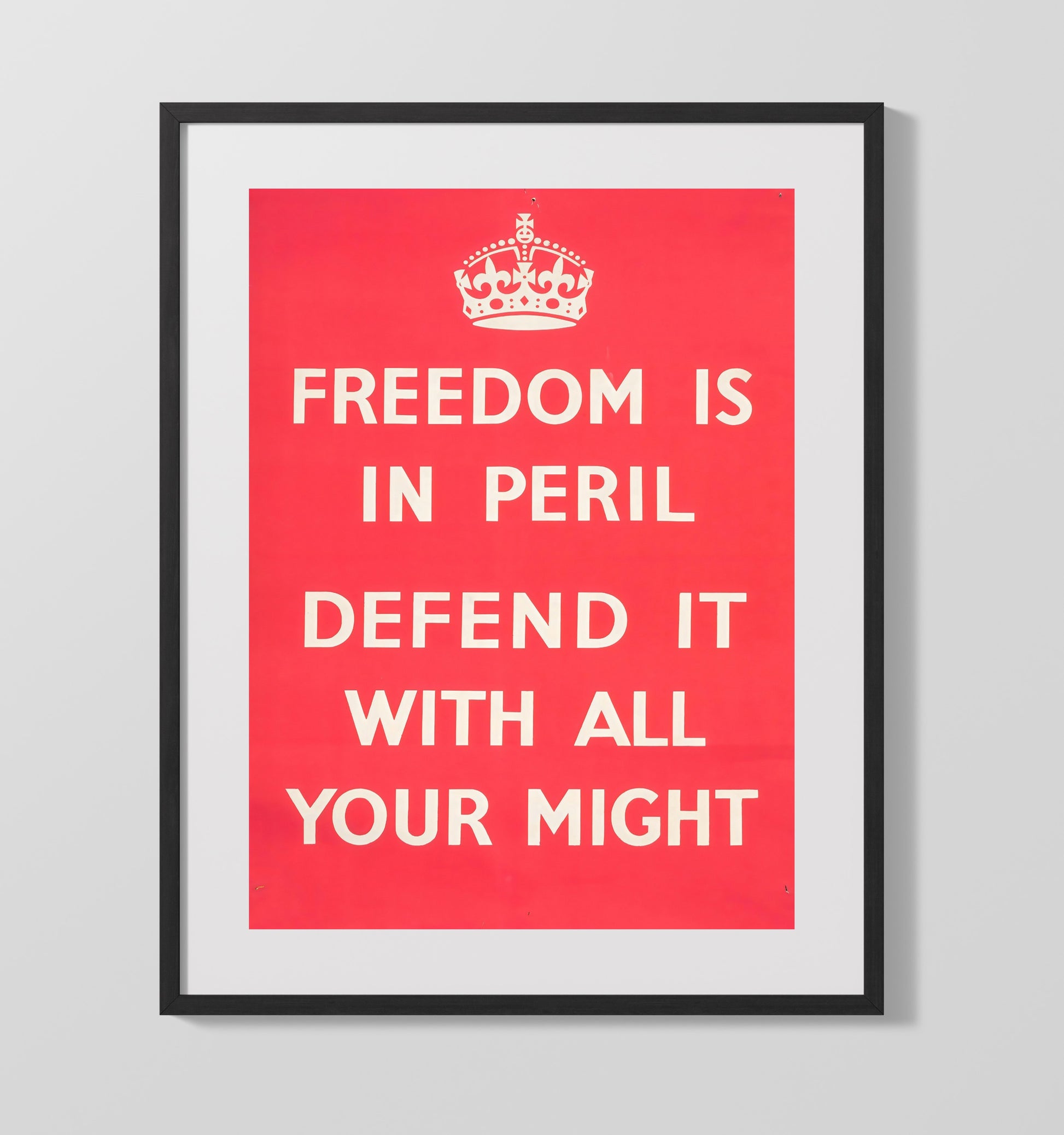 Freedom In Peril - Defend Mightily war poster wall art 16x20 Gallery Frame
