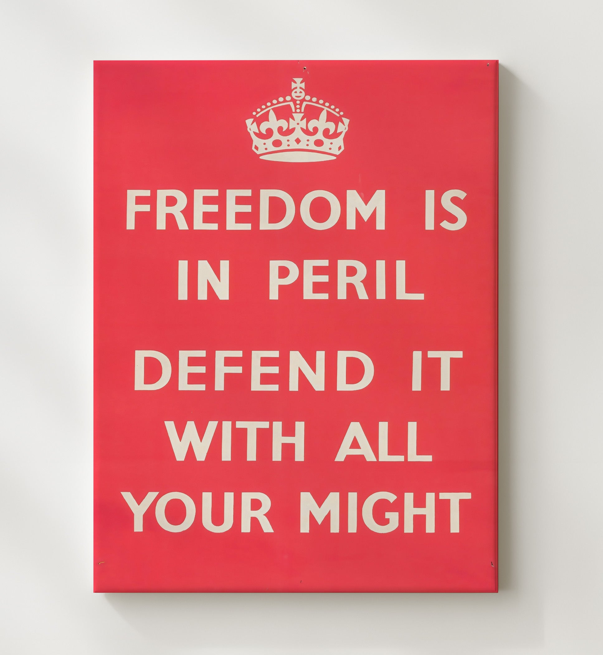 Freedom In Peril - Defend Mightily war poster wall art 20x24 Canvas