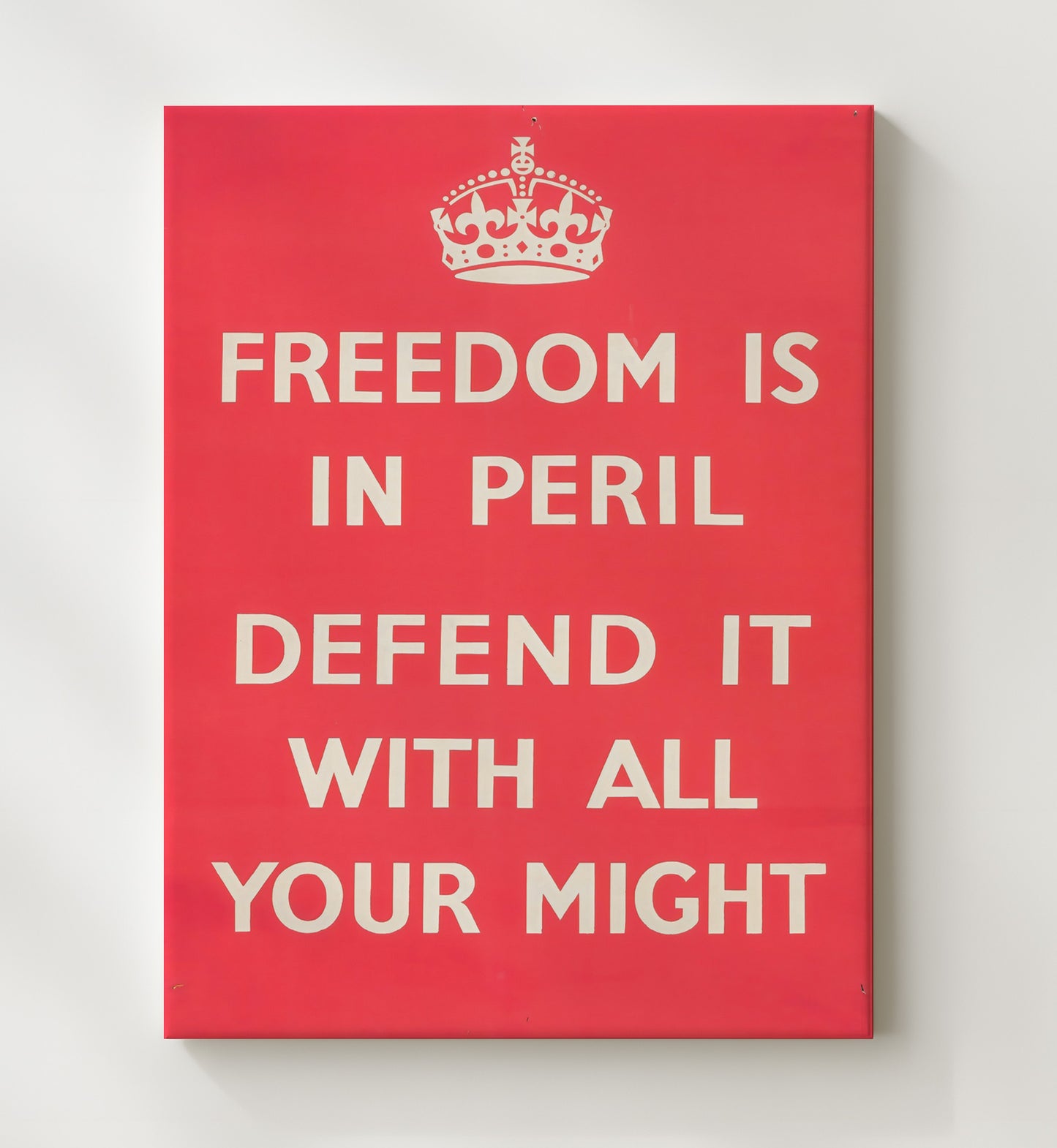 Freedom In Peril - Defend Mightily vintage war canvas 20x24