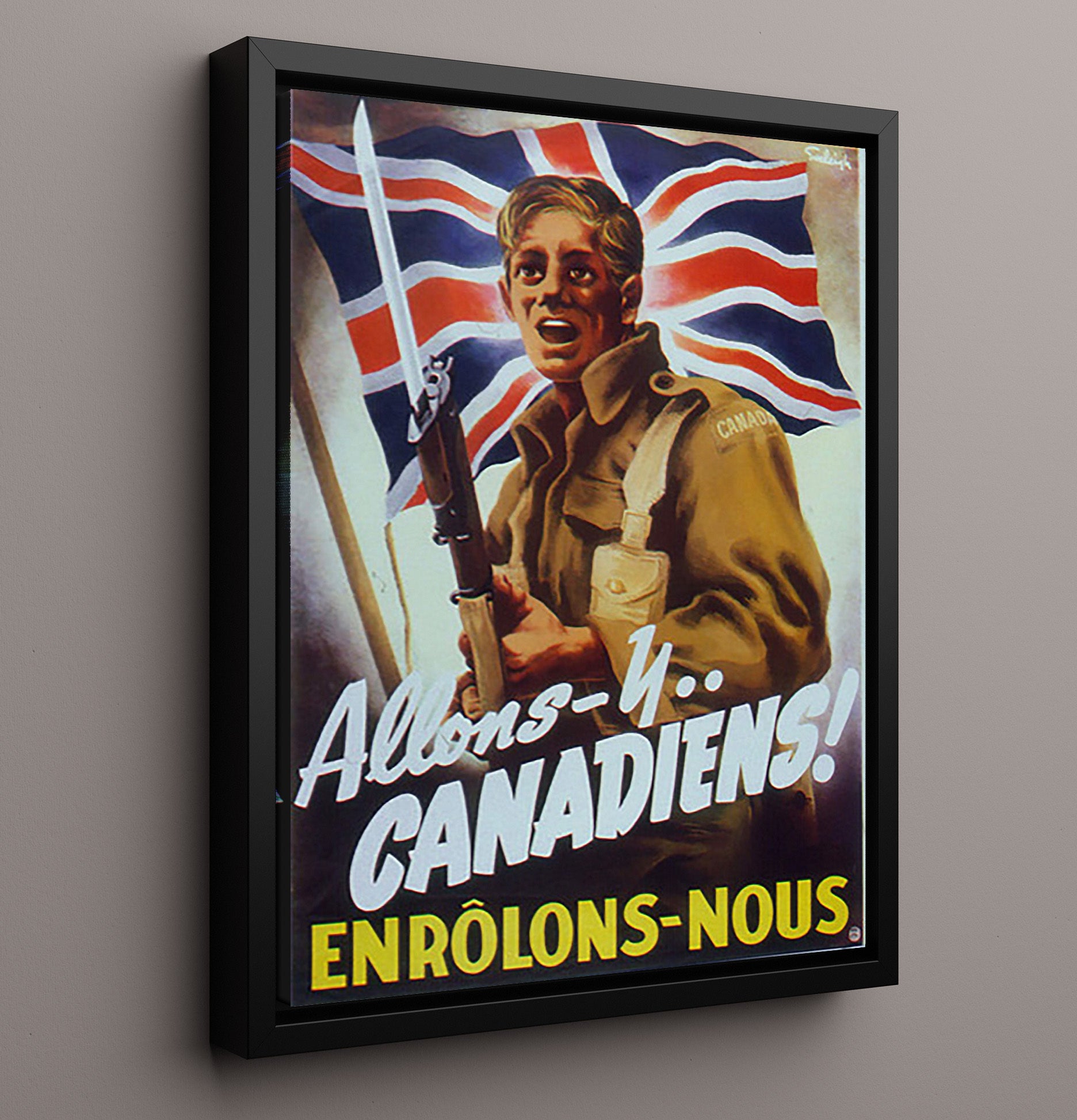 French National Loan 1918 - Finish the Crusade war poster wall art 16x20 Framed Canvas