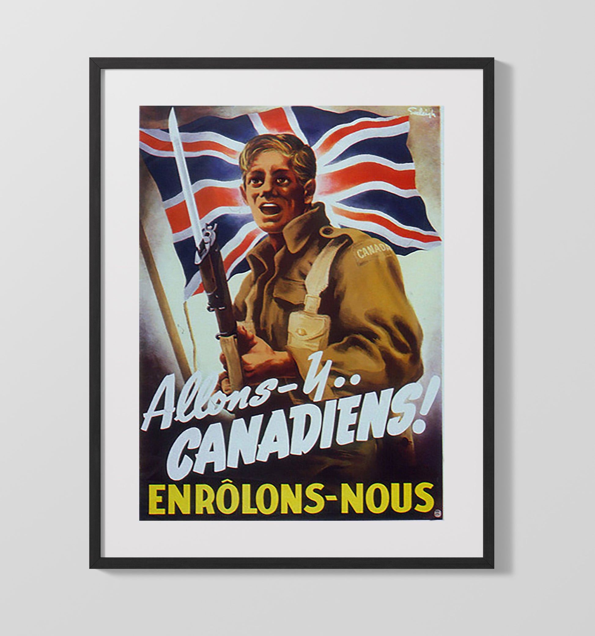 French National Loan 1918 - Finish the Crusade war poster wall art 16x20 Gallery Frame