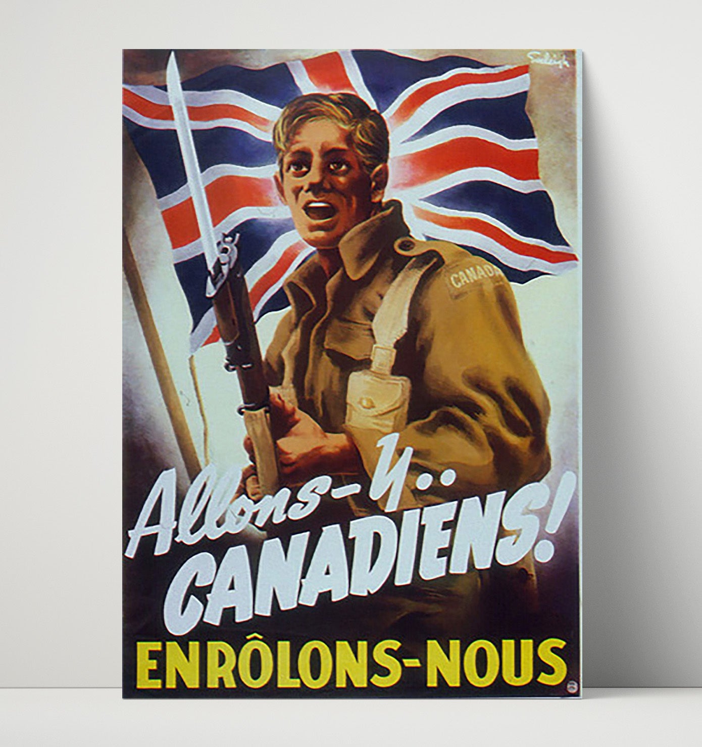 Vintage War Poster - French National Loan 1918 - Finish the Crusade Vintage War Wall Art - 16x20 Unframed Print