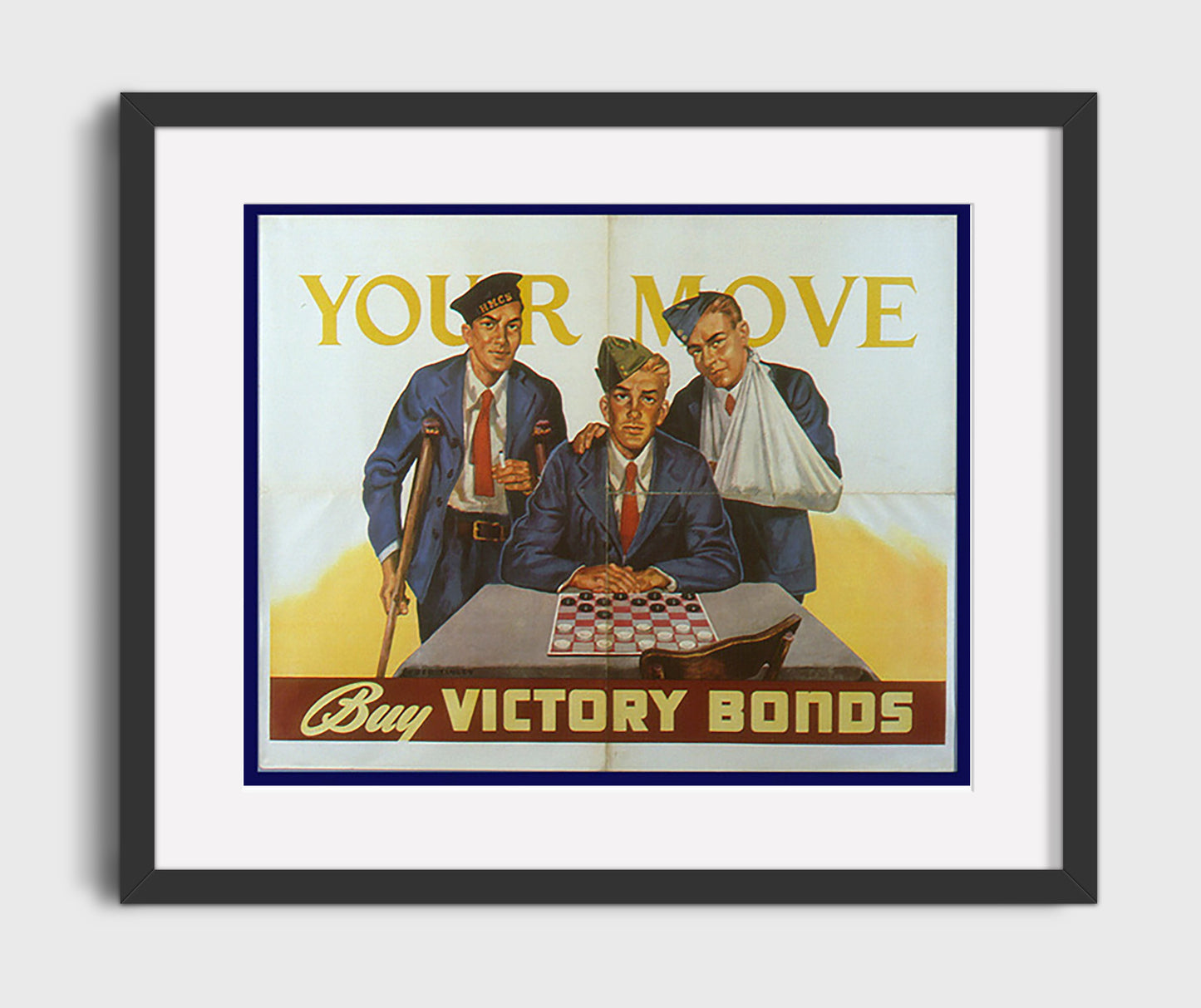 French Relief 1915 - Aid the Wounded war poster wall art 16x20 Gallery Frame