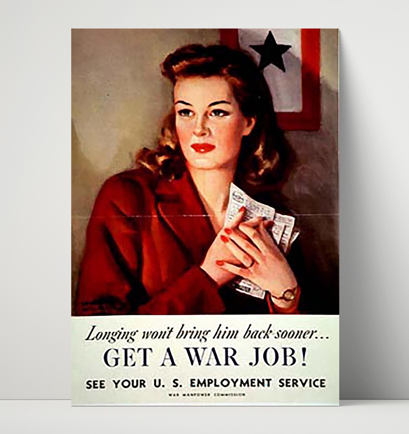 Get a War Job - Homefront Duty war poster wall art 16x20 Unframed Print