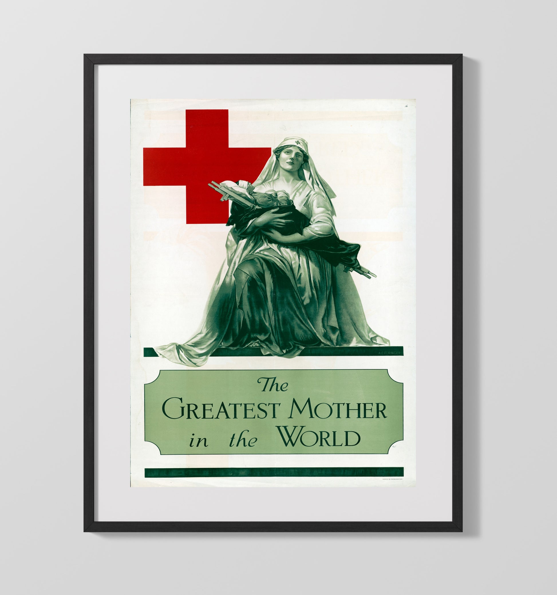 Greatest Mother In The World war poster wall art 16x20 Gallery Frame