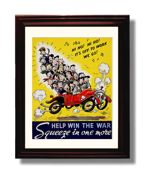 Help Win the War Squeeze One More war poster wall art 8x10 Beveled Frame