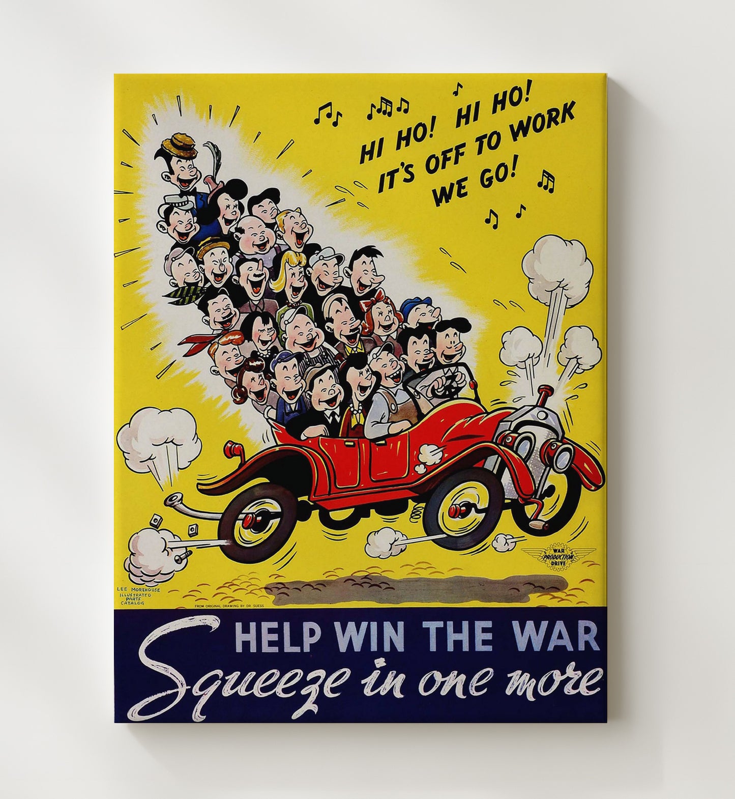 Vintage War Poster - Help Win the War Squeeze One More Vintage War Wall Art - 20x24 Canvas