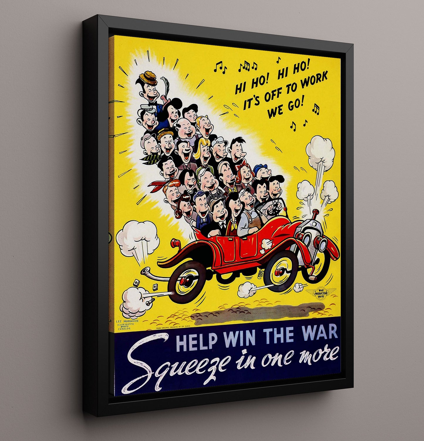 Help Win the War Squeeze One More war poster wall art 16x20 Framed Canvas