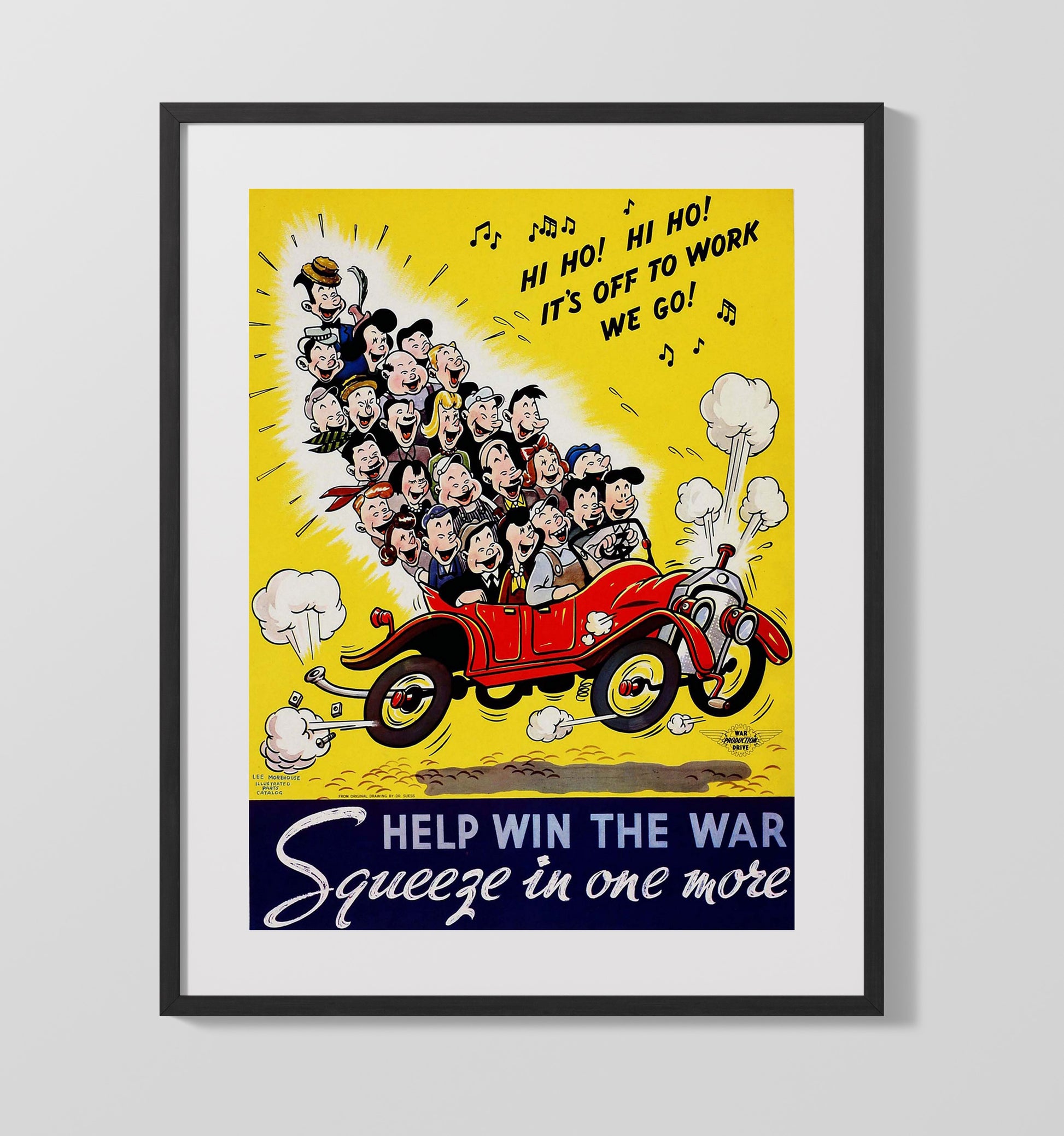 Vintage War Poster - Help Win the War Squeeze One More Vintage War Wall Art - 16x20 Gallery Frame