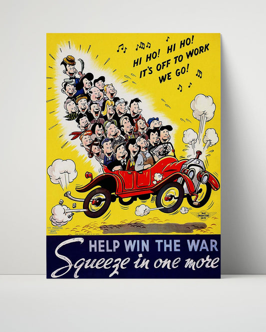 Vintage War Poster Unframed- Help Win the War Squeeze One More