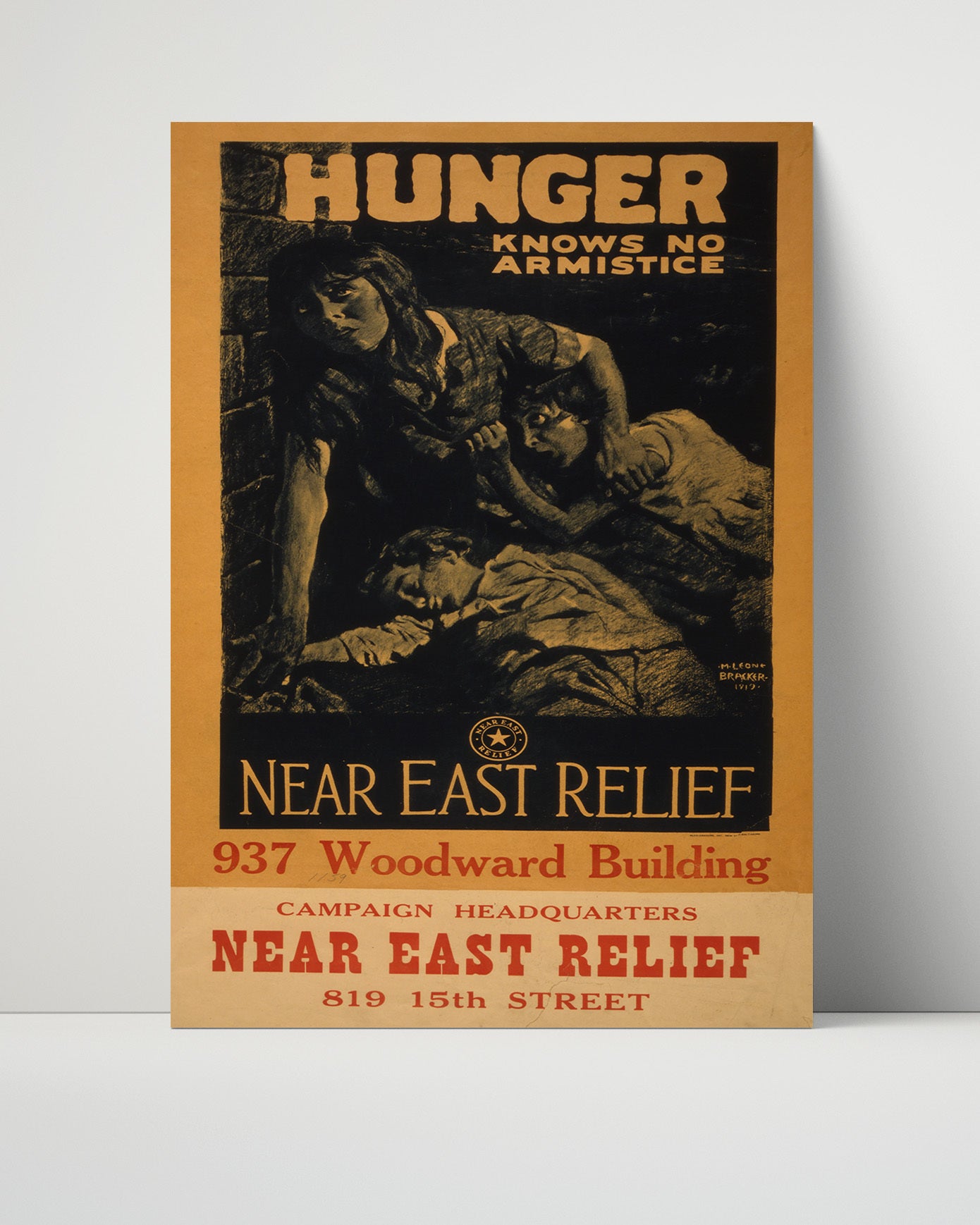 Vintage War Poster - Hunger Knows No Armistice