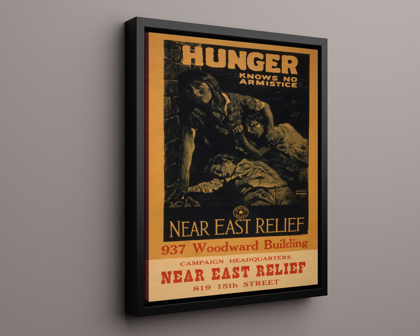 Vintage War Poster - Hunger Knows No Armistice