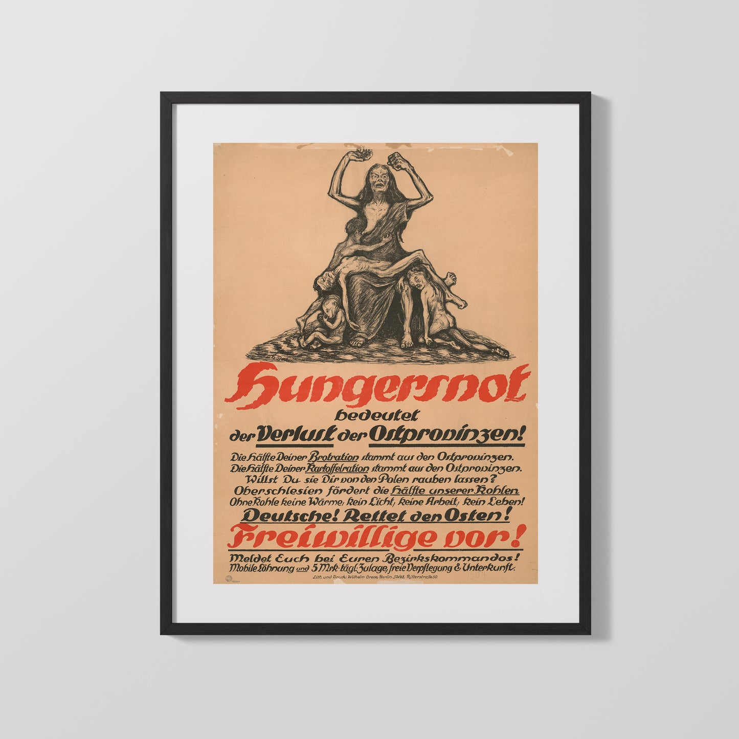Vintage War Poster - Hungernot