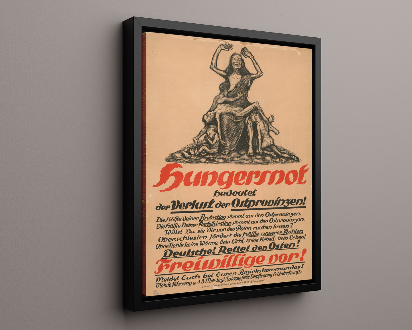 Vintage War Poster - Hungernot