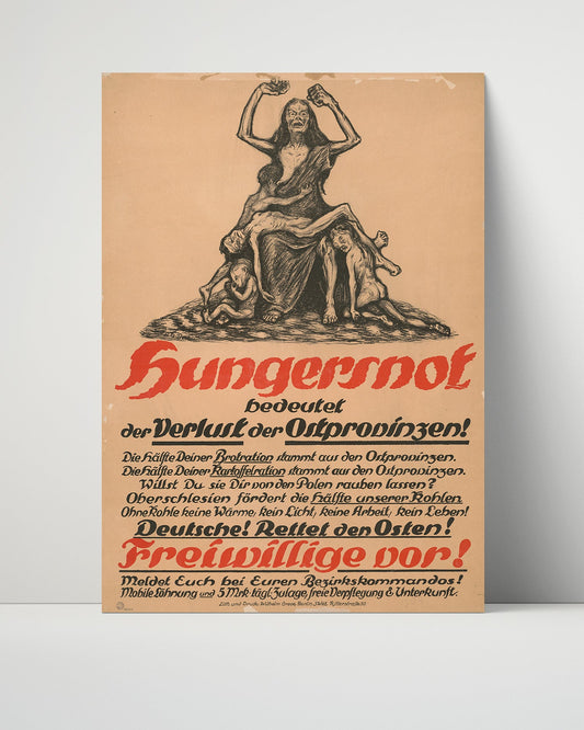 Vintage War Poster Unframed- Hungernot