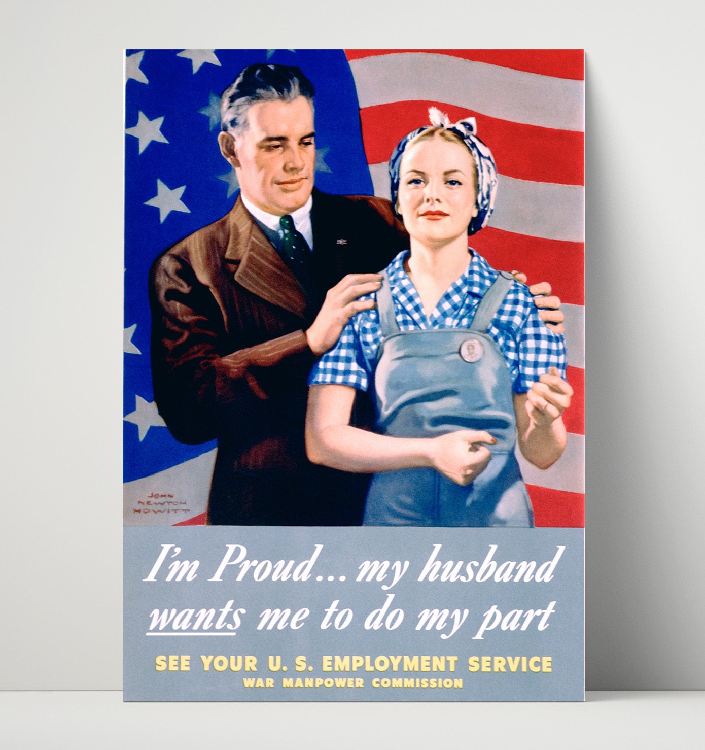 I am Proud My Husband Wants Me To Do My Part war poster wall art 16x20 Unframed Print