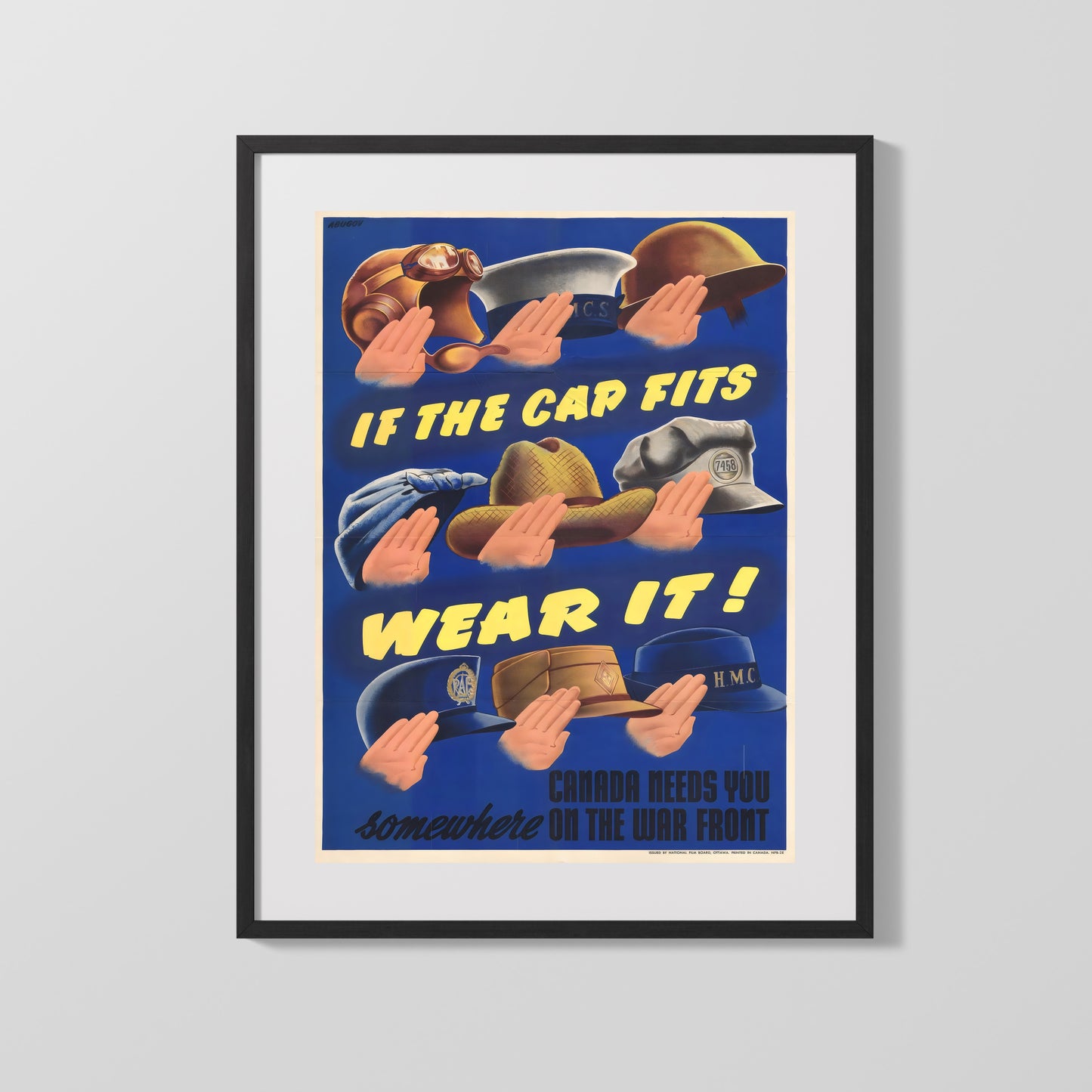 Vintage War Poster - If The Cap Fits - Wear It Canada