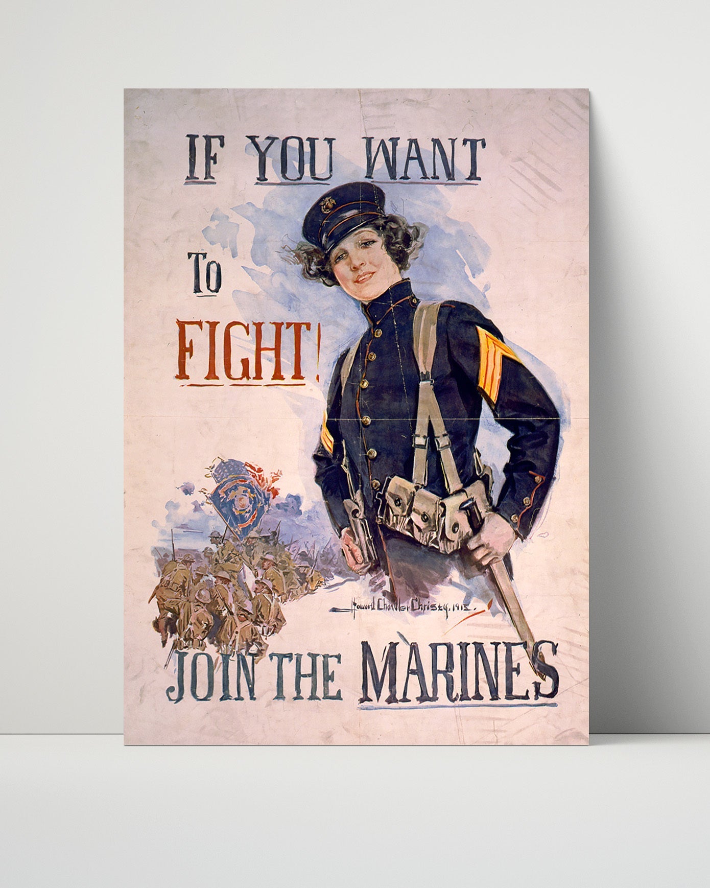 Vintage War Poster Unframed- I Pledge Allegiance and Silence