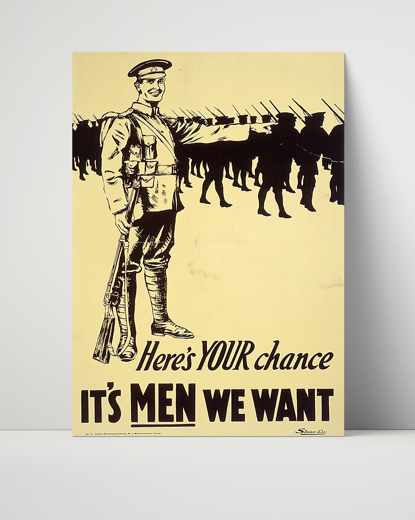 Vintage War Poster - It Sustained Him The Presbyterian Fund