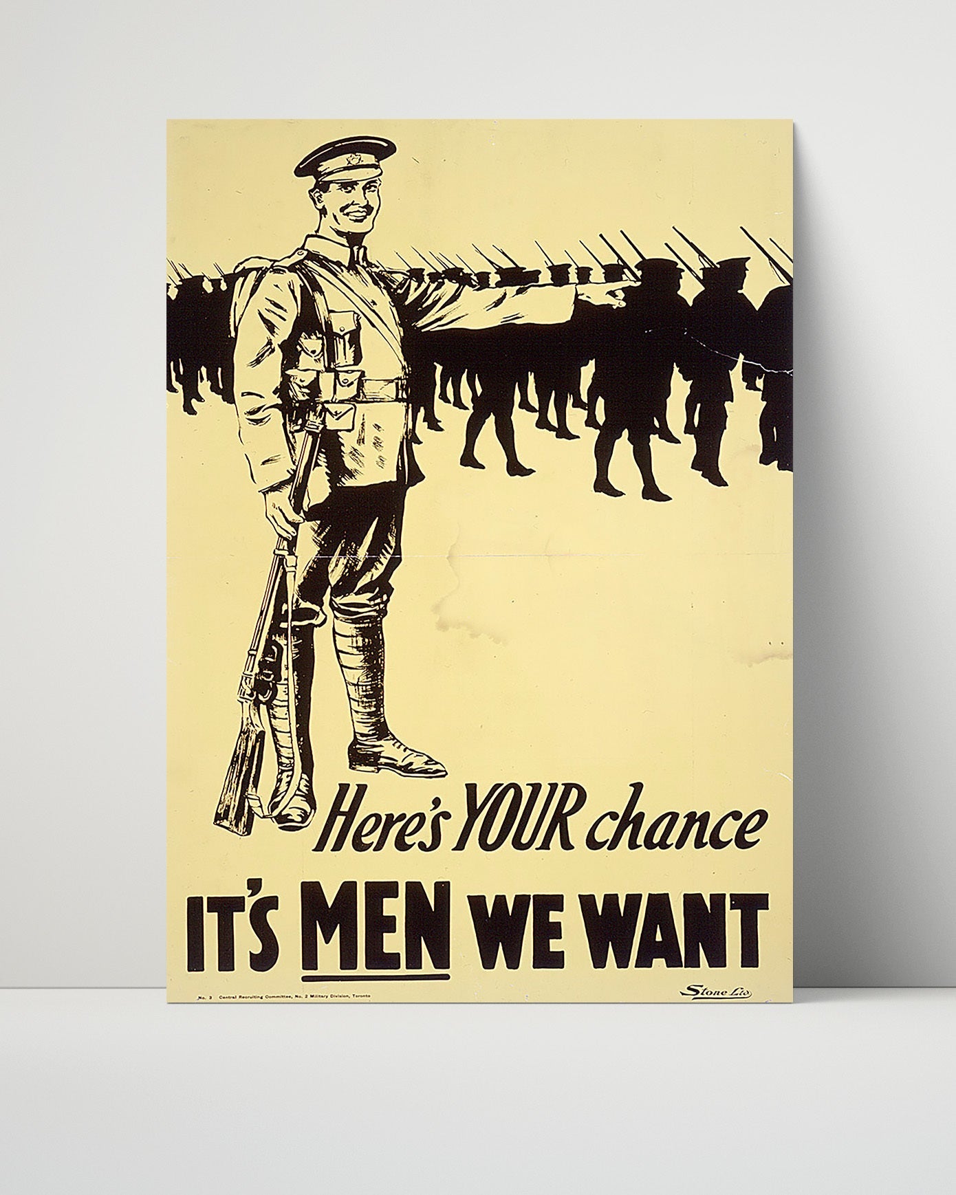 Vintage War Poster Unframed- It Sustained Him The Presbyterian Fund