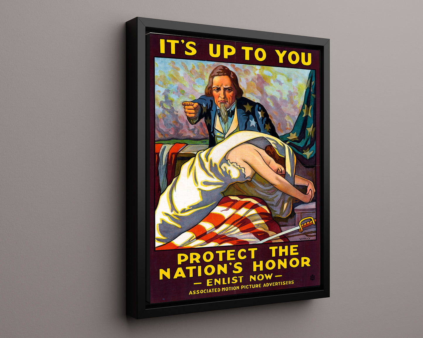 Vintage War Poster - I Wish I Were A Man I would Join the Navy