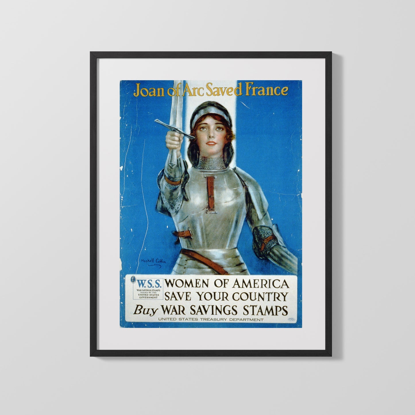 Vintage War Poster - Joan of Arc Saved France