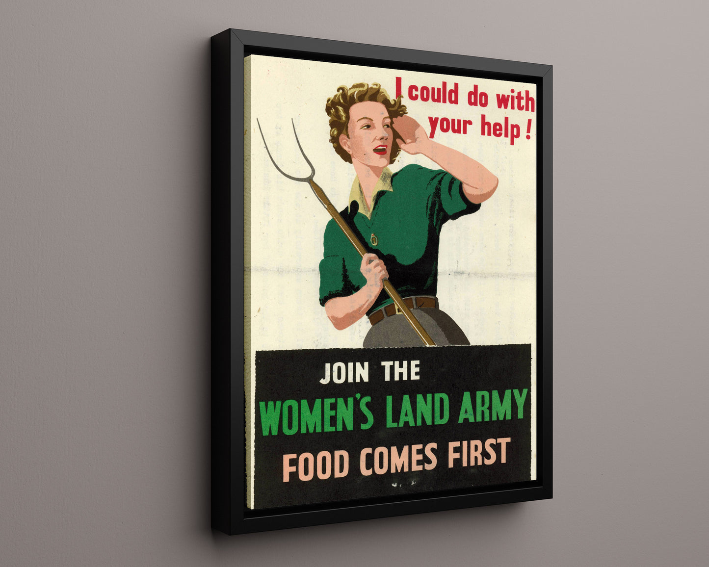 Vintage War Poster - Join The Womens Land Army