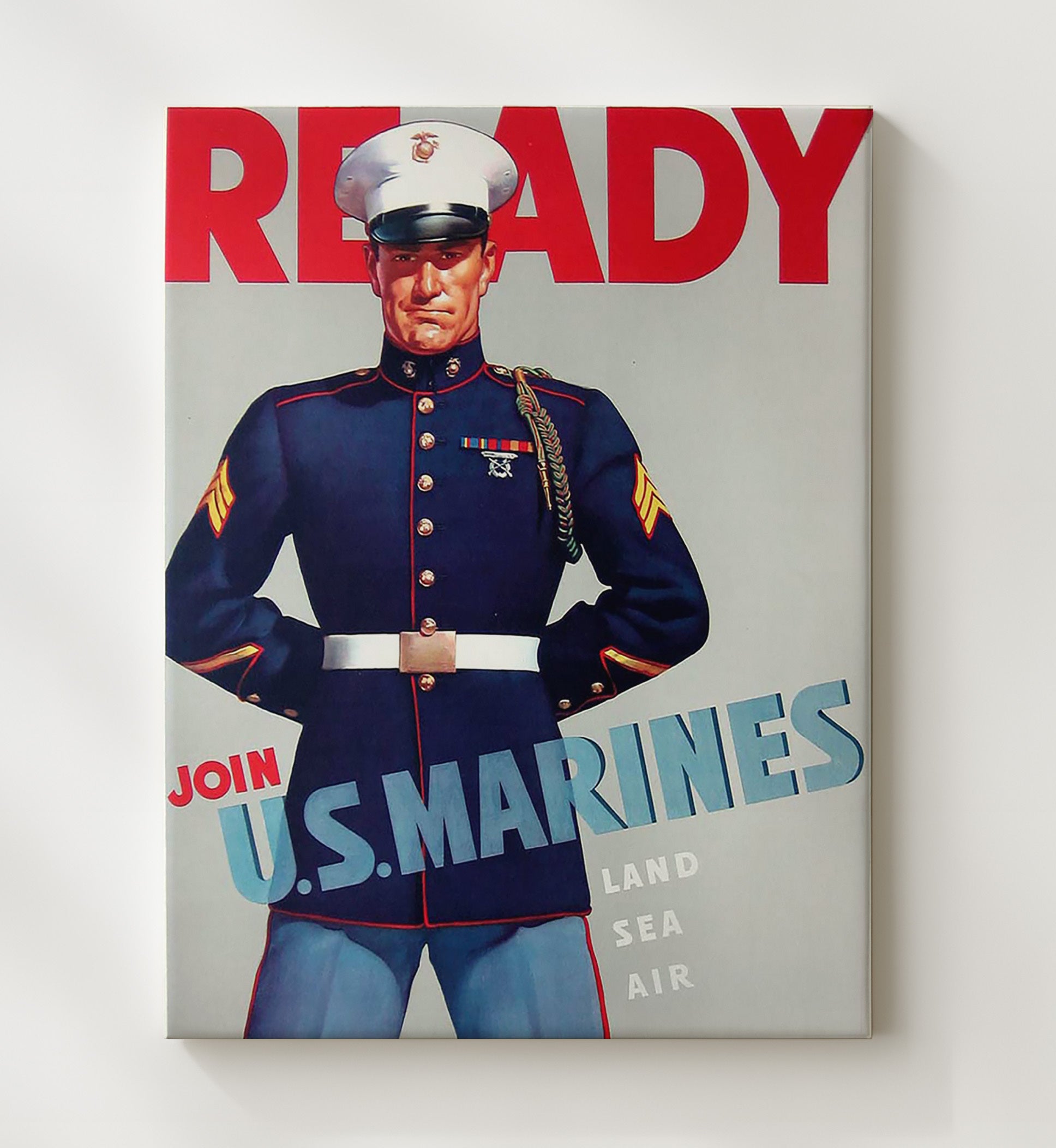 Join the Marines War Poster vintage war canvas 20x24