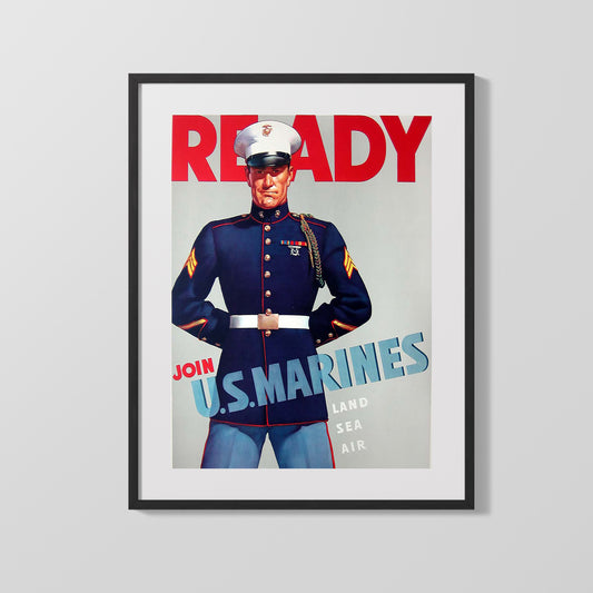 Vintage War Poster - Join the Marines War Poster