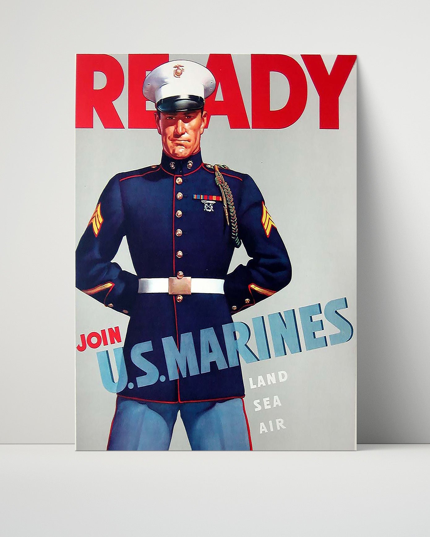 Vintage War Poster Unframed- Join the Marines War Poster